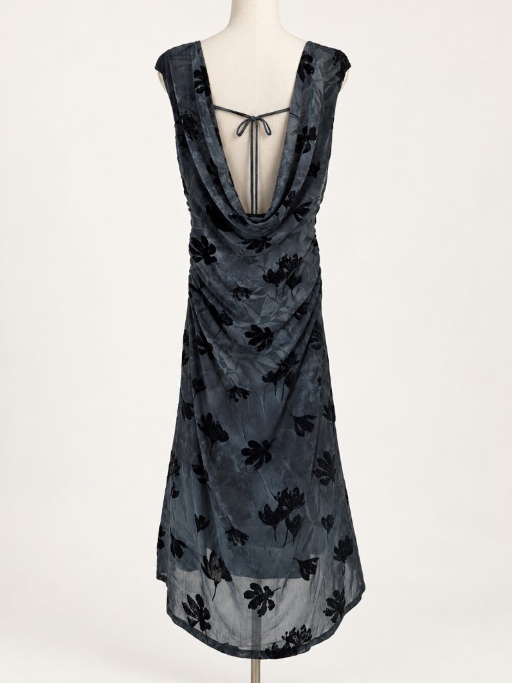 ASTR the Label Tionne Floral Midi Dress Teal Black NWT Size L